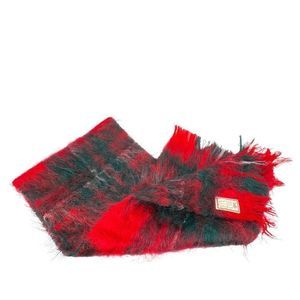 Vintage Mohair by Andrew Stewart Tartan Plaid Wool Blend Scarf Scotland 11 x 54